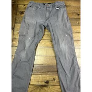 Ariat Pants Mens Gray Rebar M4 Work Cargo Duty 32x31 Relaxed Straight